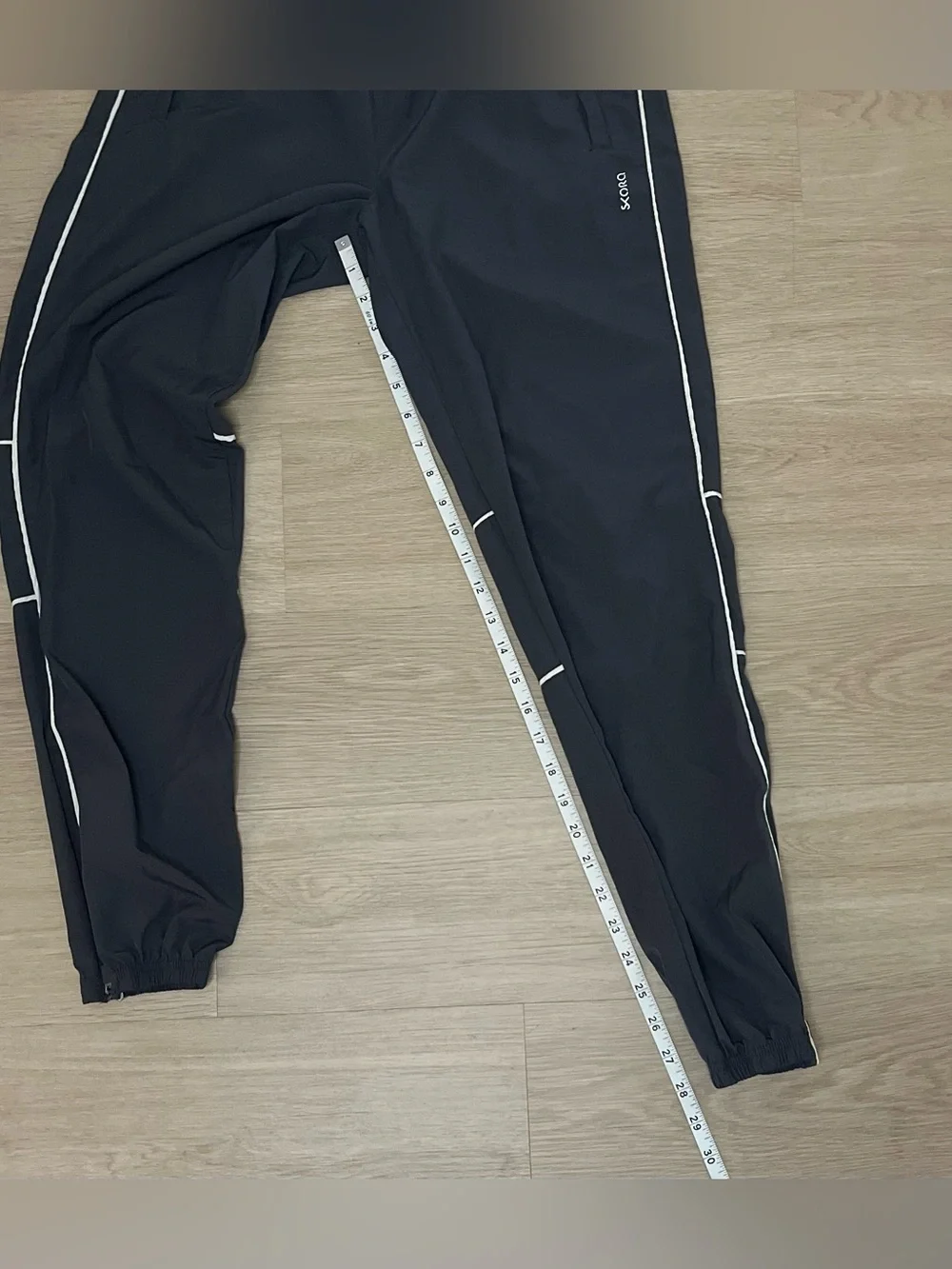 Skora Grey Jogger Pants with White Piping - Casual Athletic Style